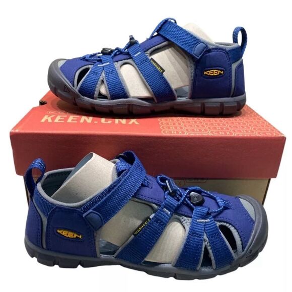 KEEN Seacamp II CNX Closed Toe Sandal Youth Size 2 Blue New With Box - Picture 1 of 9